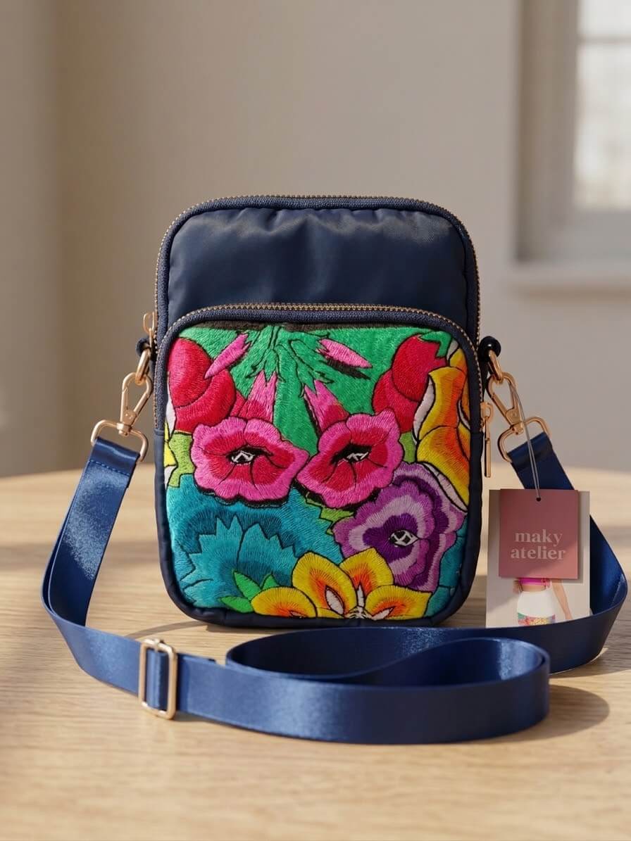 Crossbody azul lona 1